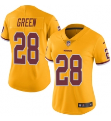 Women's Nike Washington Redskins #28 Darrell Green Limited Gold Rush Vapor Untouchable NFL Jersey