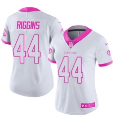 Women's Nike Washington Redskins #44 John Riggins Limited White/Pink Rush Fashion NFL Jersey