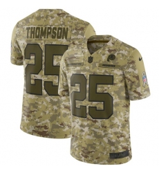 Men's Nike Washington Redskins #25 Chris Thompson Burgundy Limited Camo 2018 Salute to Service NFL Jersey
