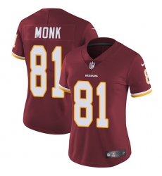 Women's Nike Washington Redskins #81 Art Monk Burgundy Red Team Color Vapor Untouchable Limited Player NFL Jersey