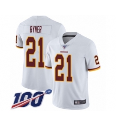 Youth Washington Redskins #21 Earnest Byner White Vapor Untouchable Limited Player 100th Season Football Jersey