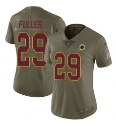 Women's Nike Washington Redskins #29 Kendall Fuller Limited Olive 2017 Salute to Service NFL Jersey