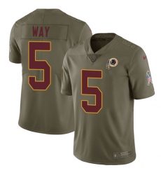 Youth Nike Washington Redskins #5 Tress Way Limited Olive 2017 Salute to Service NFL Jersey