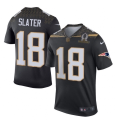 Men's Nike New England Patriots #18 Matthew Slater Elite Black Team Irvin 2016 Pro Bowl NFL Jersey