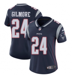 Women's Nike New England Patriots #24 Stephon Gilmore Navy Blue Team Color Vapor Untouchable Limited Player NFL Jersey