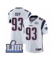 Youth Nike New England Patriots #93 Lawrence Guy White Vapor Untouchable Limited Player Super Bowl LIII Bound NFL Jersey