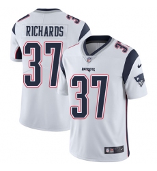 Men's Nike New England Patriots #37 Jordan Richards White Vapor Untouchable Limited Player NFL Jersey