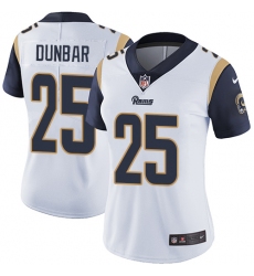 Women's Nike Los Angeles Rams #25 Lance Dunbar White Vapor Untouchable Limited Player NFL Jersey