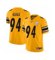 Youth Pittsburgh Steelers #94 Tyson Alualu Limited Gold Inverted Legend Football Jersey