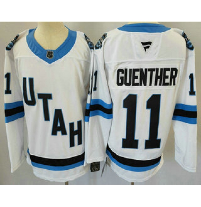 Men's Utah Hockey Club #11 Dylan Guenther White 2024 Stitched Jersey