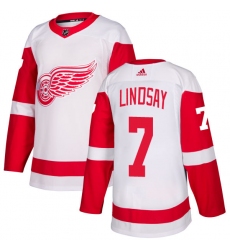 Youth Adidas Detroit Red Wings #7 Ted Lindsay Authentic White Away NHL Jersey