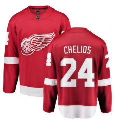 Youth Detroit Red Wings #24 Chris Chelios Fanatics Branded Red Home Breakaway NHL Jersey