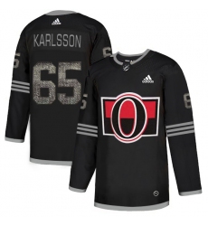Men's Adidas Ottawa Senators #65 Erik Karlsson Black_1 Authentic Classic Stitched NHL Jersey