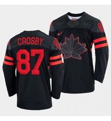 Men's Sidney Crosby Canada Hockey Black 2022 Beijing Winter Olympic #87 Alternate Rrplica Jersey