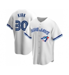 Men's Toronto Blue Jays #30 Alejandro Kirk White Cool Base Stitched Jersey