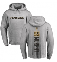 NHL Adidas Pittsburgh Penguins #55 Larry Murphy Ash Backer Pullover Hoodie
