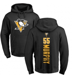 NHL Adidas Pittsburgh Penguins #55 Larry Murphy Black Backer Pullover Hoodie