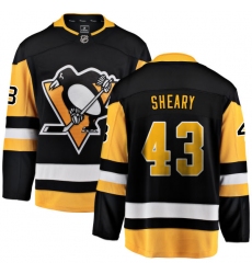 Youth Pittsburgh Penguins #43 Conor Sheary Fanatics Branded Black Home Breakaway NHL Jersey