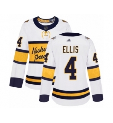 Women's Nashville Predators #4 Ryan Ellis Authentic White 2020 Winter Classic Hockey Jersey