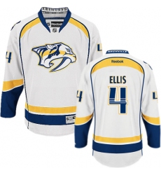 Women's Reebok Nashville Predators #4 Ryan Ellis Authentic White Away NHL Jersey