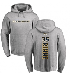 NHL Adidas Nashville Predators #35 Pekka Rinne Ash Backer Pullover Hoodie