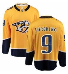 Men's Nashville Predators #9 Filip Forsberg Fanatics Branded Gold Home Breakaway NHL Jersey