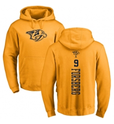 NHL Adidas Nashville Predators #9 Filip Forsberg Gold One Color Backer Pullover Hoodie