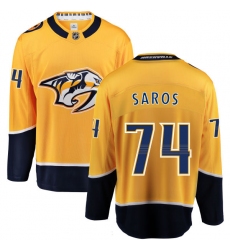 Youth Nashville Predators #74 Juuse Saros Fanatics Branded Gold Home Breakaway NHL Jersey