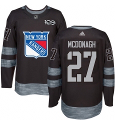 Men's Adidas New York Rangers #27 Ryan McDonagh Premier Black 1917-2017 100th Anniversary NHL Jersey