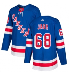 Youth Adidas New York Rangers #68 Jaromir Jagr Authentic Royal Blue Home NHL Jersey