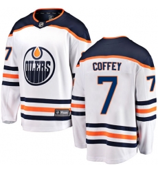 Men's Edmonton Oilers #7 Paul Coffey Fanatics Branded White Away Breakaway NHL Jersey