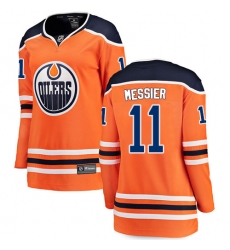 Women's Edmonton Oilers #11 Mark Messier Fanatics Branded Orange Home Breakaway NHL Jersey