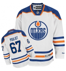 Women's Reebok Edmonton Oilers #67 Benoit Pouliot Authentic White Away NHL Jersey