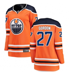 Women's Edmonton Oilers #27 Boyd Gordon Fanatics Branded Orange Home Breakaway NHL Jersey