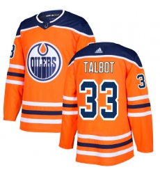 Youth Adidas Edmonton Oilers #33 Cam Talbot Authentic Orange Home NHL Jersey