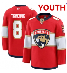 Youth Florida Panthers #8 Brady Tkachuk Red Stitched Hockey Home Jersey