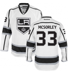 Men's Reebok Los Angeles Kings #33 Marty Mcsorley Authentic White Away NHL Jersey