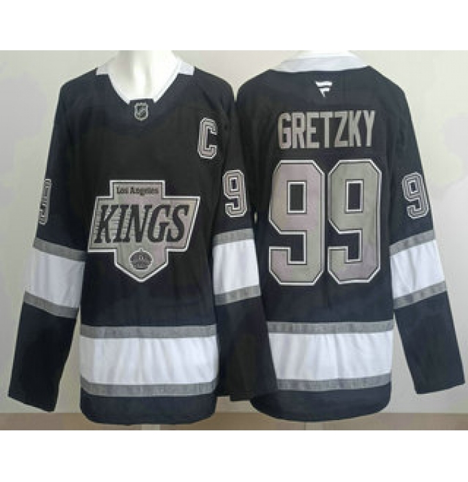 Men's Los Angeles Kings #99 Wayne Gretzky Black Alternate Authentic Jersey