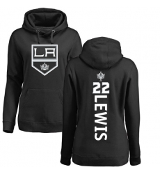 NHL Women's Adidas Los Angeles Kings #22 Trevor Lewis Black Backer Pullover Hoodie
