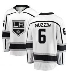 Men's Los Angeles Kings #6 Jake Muzzin Authentic White Away Fanatics Branded Breakaway NHL Jersey