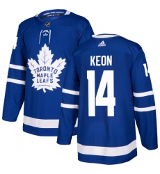 Men's Adidas Toronto Maple Leafs #14 Dave Keon Premier Royal Blue Home NHL Jersey