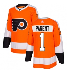 Youth Adidas Philadelphia Flyers #1 Bernie Parent Authentic Orange Home NHL Jersey