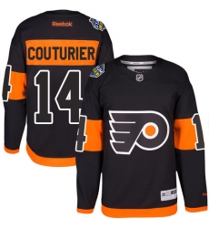 Men's Reebok Philadelphia Flyers #14 Sean Couturier Authentic Black 2017 Stadium Series NHL Jersey