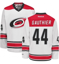 Youth Reebok Carolina Hurricanes #44 Julien Gauthier Authentic White Away NHL Jersey