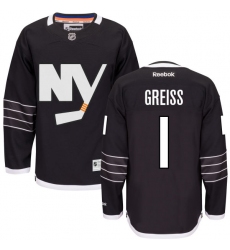 Women's Reebok New York Islanders #1 Thomas Greiss Premier Black Third NHL Jersey