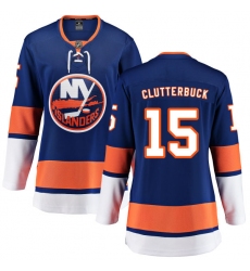 Women's New York Islanders #15 Cal Clutterbuck Fanatics Branded Royal Blue Home Breakaway NHL Jersey