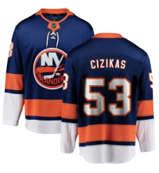 Men's New York Islanders #53 Casey Cizikas Fanatics Branded Royal Blue Home Breakaway NHL Jersey