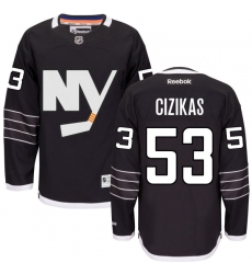Youth Reebok New York Islanders #53 Casey Cizikas Authentic Black Third NHL Jersey