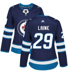 Women's Adidas Winnipeg Jets #29 Patrik Laine Premier Navy Blue Home NHL Jersey