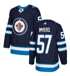 Men's Adidas Winnipeg Jets #57 Tyler Myers Premier Navy Blue Home NHL Jersey